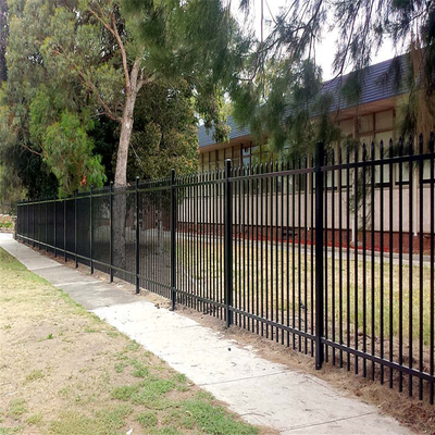 Home Decorative Picket Fencing Black Wrought Iron Steel