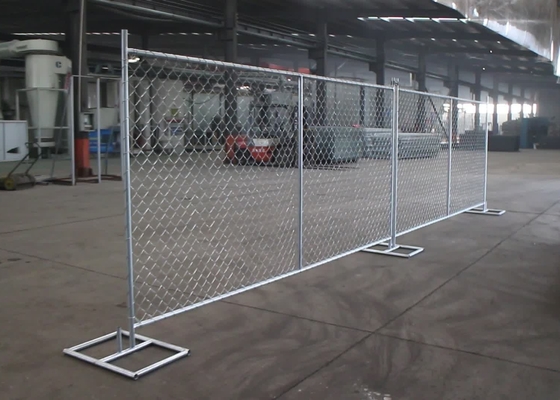 Construction Site 2.5 Inch Chain Link Temporary Fencing Galvanized 6x12 Ft