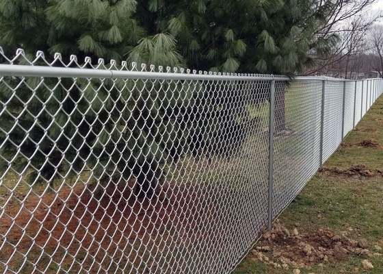 40x40mm Zinc Coated Chain Link Fence , 1.8mm Diameter Diamond Wire Mesh Fencing