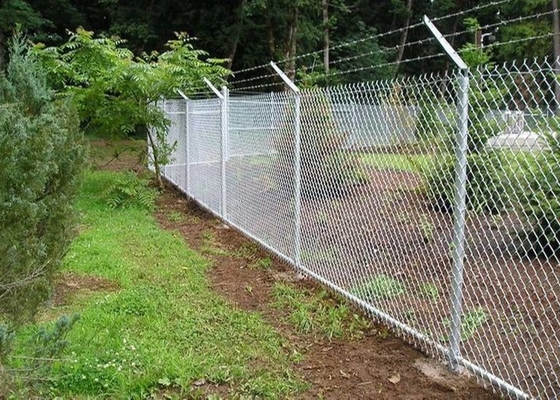 40x40mm Zinc Coated Chain Link Fence , 1.8mm Diameter Diamond Wire Mesh Fencing