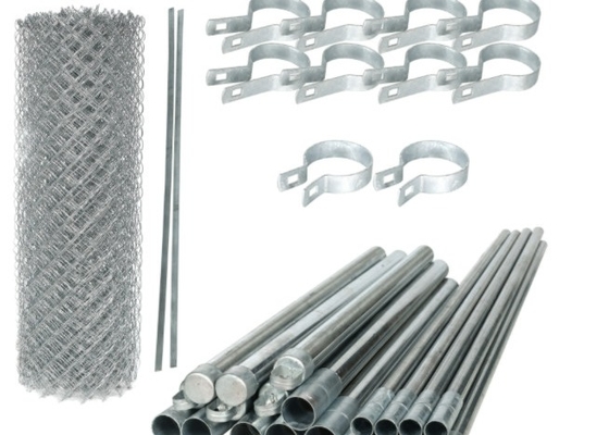 40x40mm Zinc Coated Chain Link Fence , 1.8mm Diameter Diamond Wire Mesh Fencing