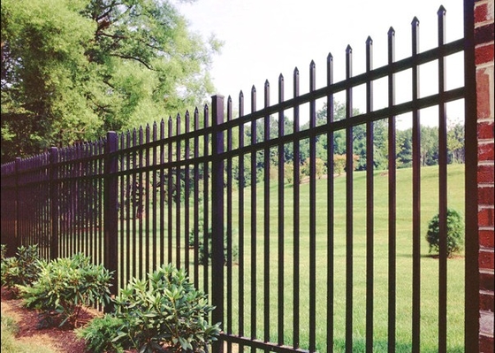 Customized Construction Site Tubular Metal Fencing Galvanized High Security