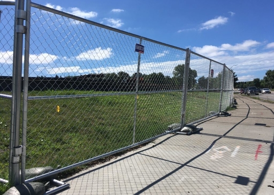 Chain Link 8x12ft Temporary Security Fencing With 11.5ga Diameter Wire