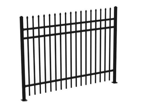 ISO Black H1.8m Decorative Wrought Iron Fence Panels For Commercial