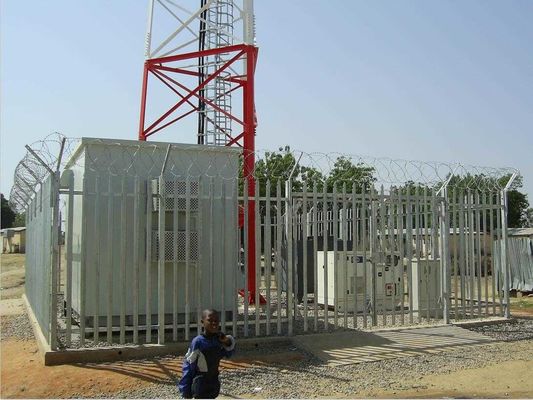 2.4m Width Steel Security Fence Panels , 1.5m High Galvanised Palisade Fencing