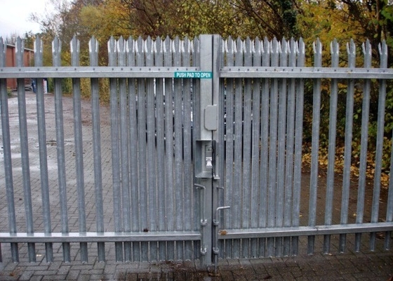 D Section Steel Palisade Fencing , RAL9016 4ft Palisade Fencing